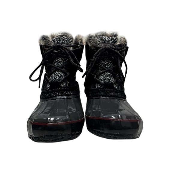 Women’s Khombu Ankle Faux Fur Suede and Rubber Waterproof Duck Boots: 7 - Picture 3 of 12